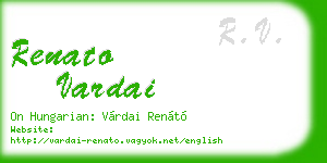 renato vardai business card